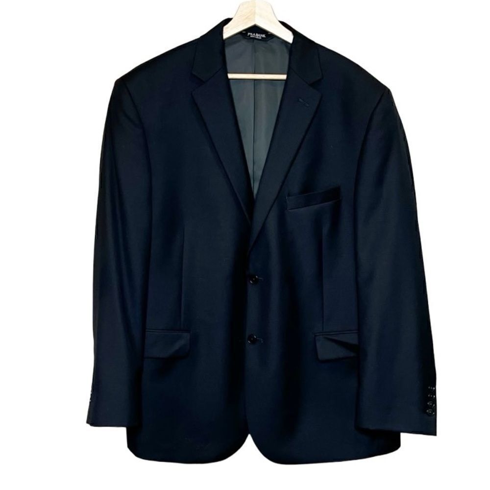 Jos A Bank black Chelsea traveler wool blazer size 48 regular